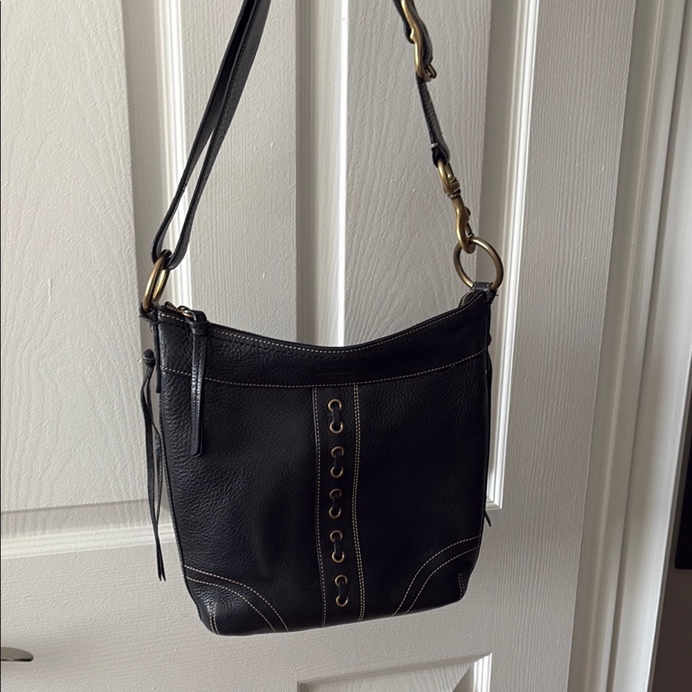 Coach Black Leather Shoulder Bag